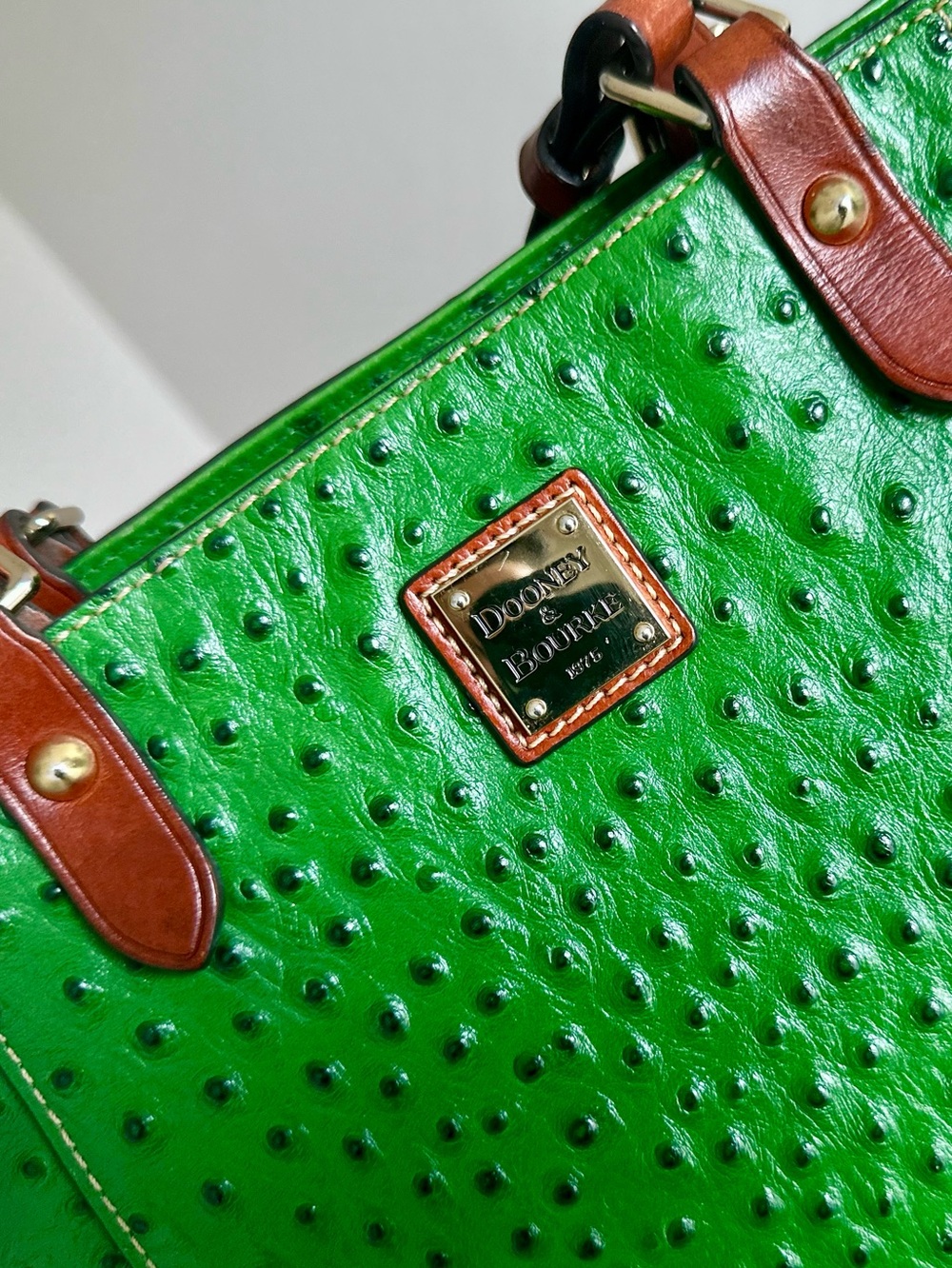 Dooney & Bourke Kelly Green Ostrich Tote - Picture 16 of 16